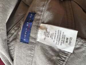 Simply Styled Kids Gray Corduroy Pants Size M (10/12)